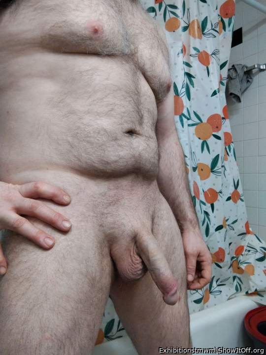 Getting ready to cum in the shower