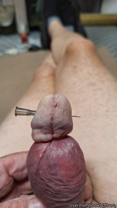 Needle in dickhead