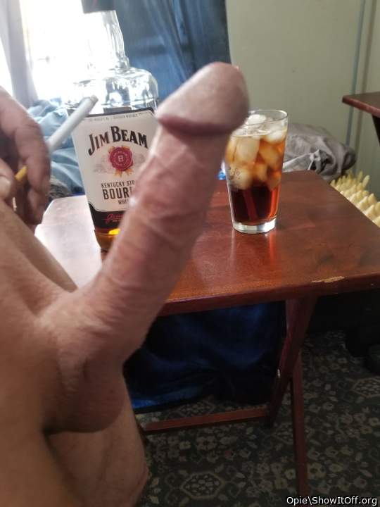 My 3 favorite things  JB, a cig and a nice stiff cock  LOL H