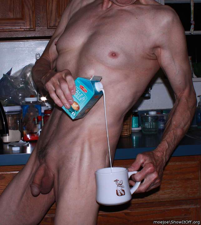 Naked Men Drinking Coffee Club