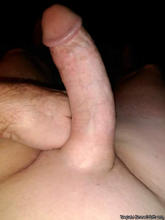 Mmmm... nice cock. I love the beautiful curve.