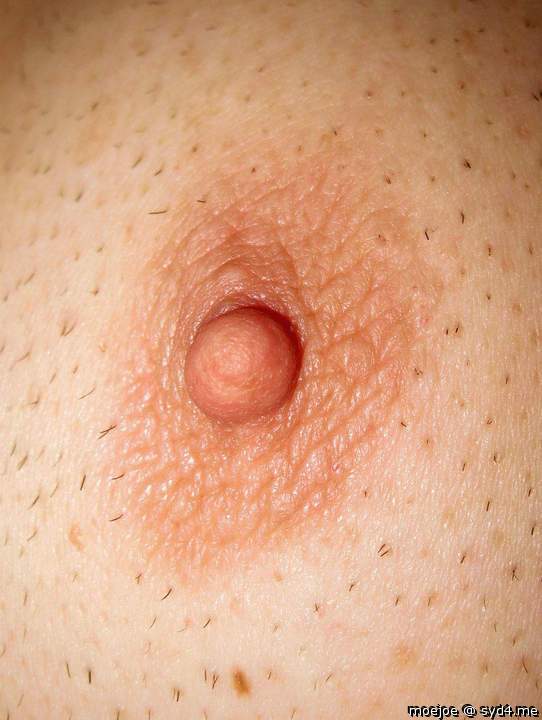 Closeup of my arounsed nipple.....