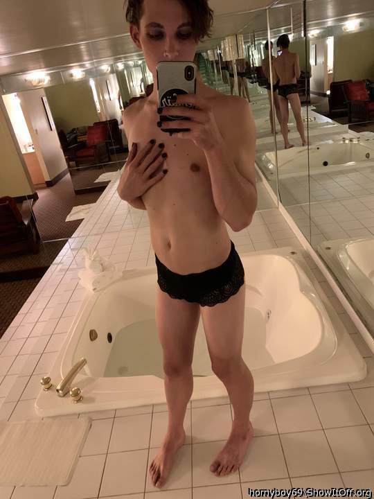 So sexy. Want to join you in the hot tub