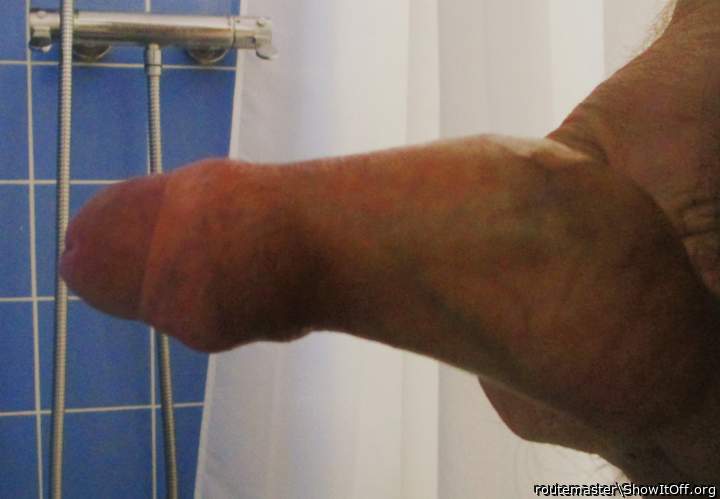 My early morning bathroom hard-on and my first pic of September 2025