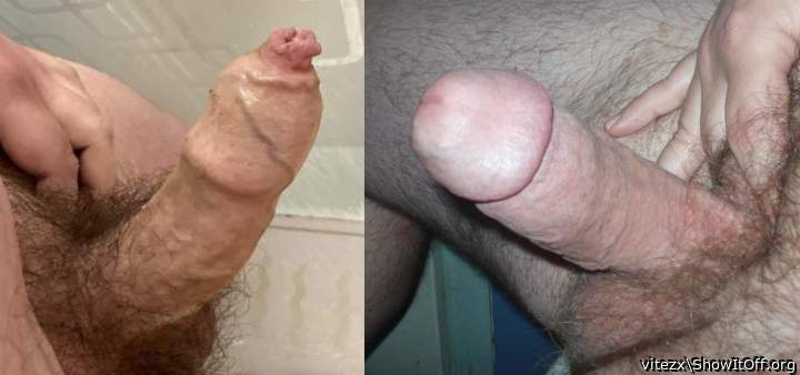 Whose dick is stronger and thicker? Fat6inche-left ot vitezx-right