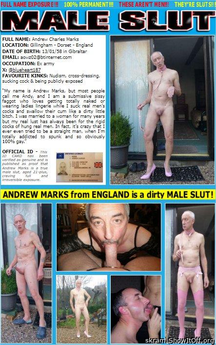 Andy "Andrea" the Gillingham, Dorset cocksucking faggot