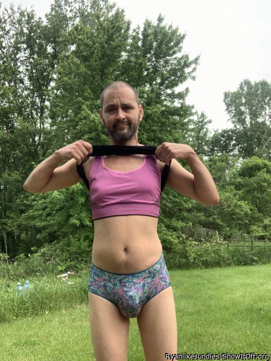 Showing my sports bra