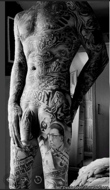 What a great body you have, the tattoos look great, I can't 