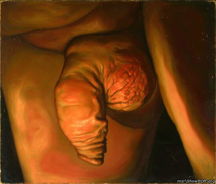 Uncut cock with fat foreskin