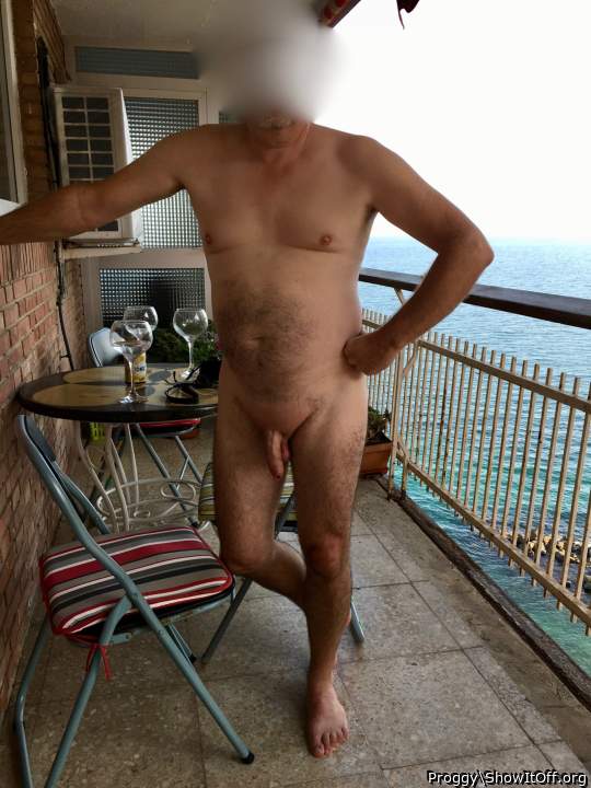 Me, naked, on holiday in Spain