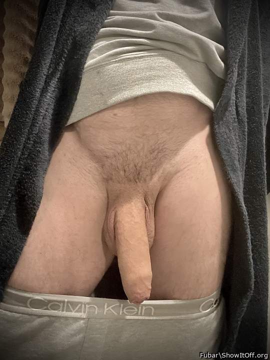 A large and impressive uncircumcised cock