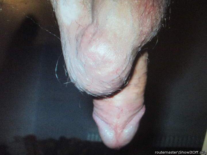 John's dick and balls from behind, during one of his earlier visits