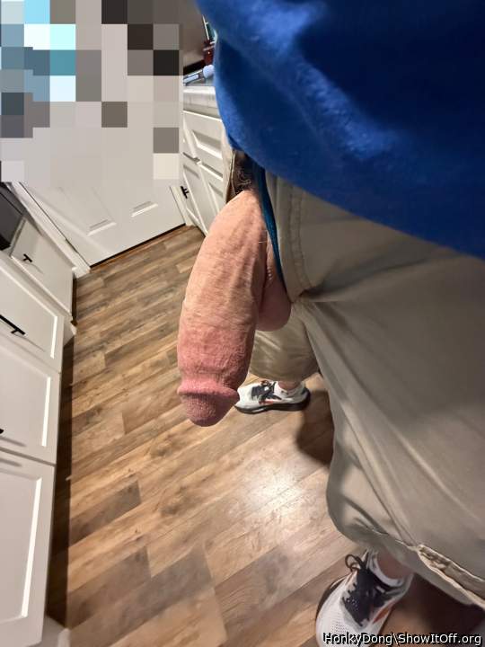 Walking around house with my softie hanging out.