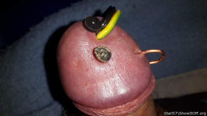 Very interesting pierced cock!    