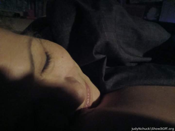 Judy Laying On Chuck’s Stomach