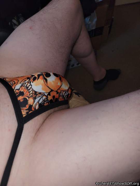 Orange Skull gstring