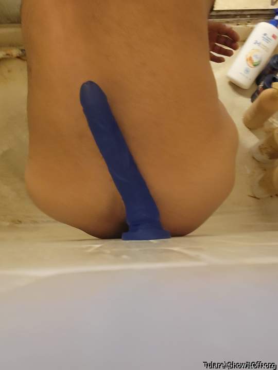 trying 9   inch dildo