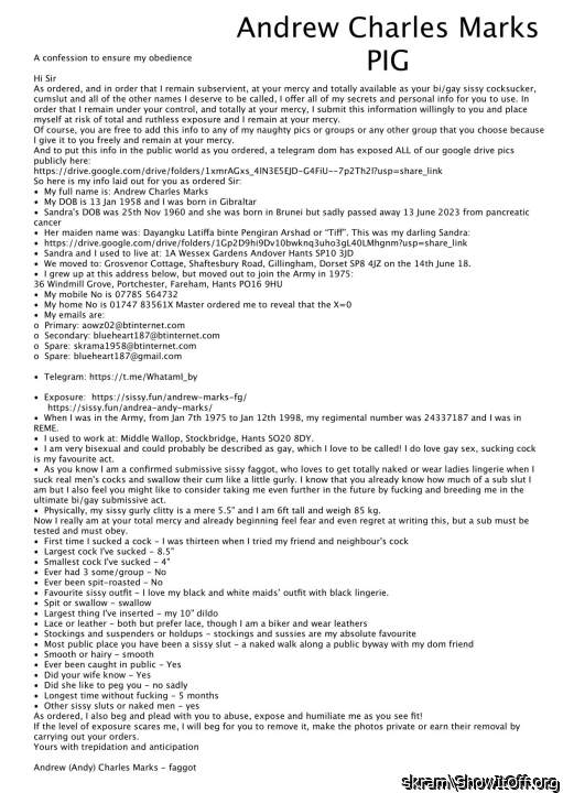 Andy "Andrea" the Gillingham, Dorset cocksucking faggot