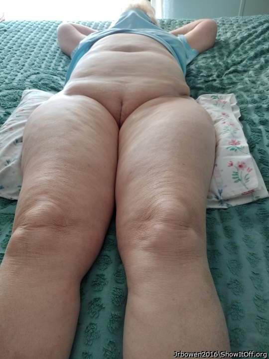 My wife's thick thighs and fat pussy before I fuck her