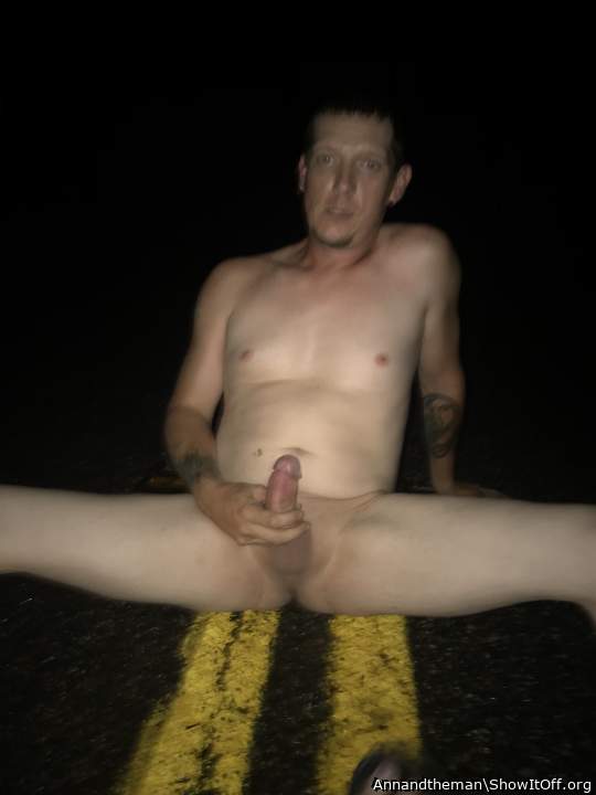 Masturbating in the road