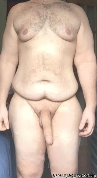 Full naked body with a hard cock