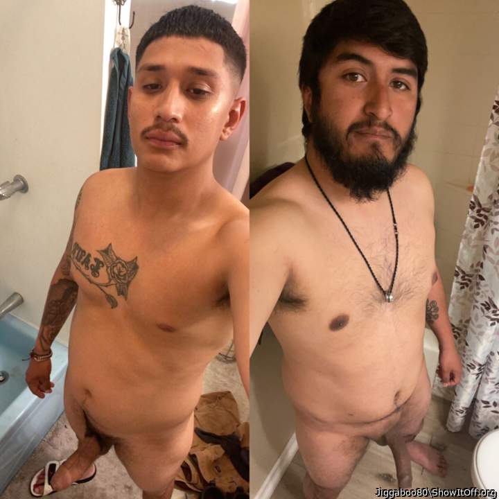 Friend on the left and me on the right, who’s dick looks bigger?