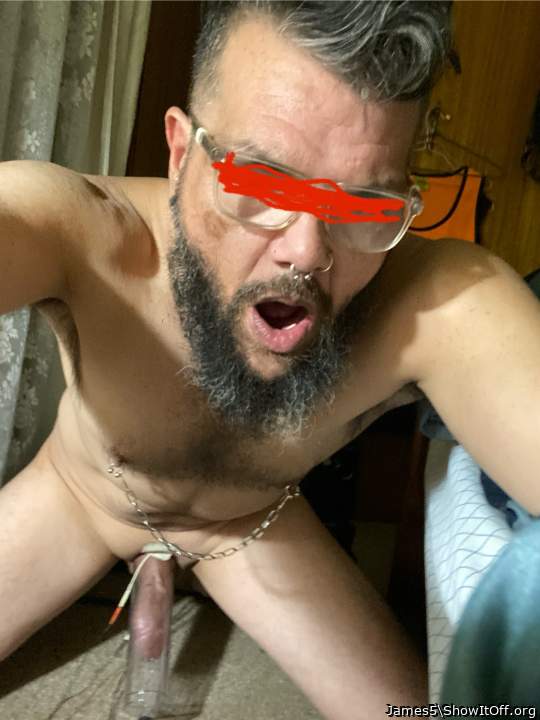 Nipples play, cock pumping and e-stim, sexual trifecta.