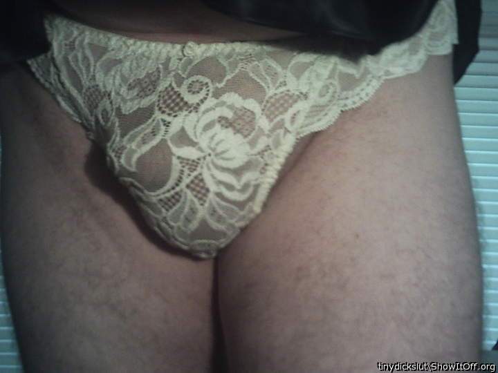 Cream Lace Thong