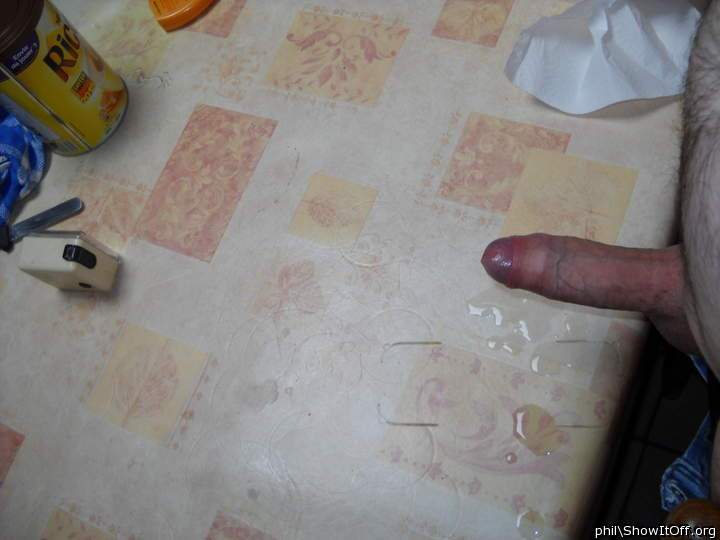 precum at my grandmother's!! (kitchen)