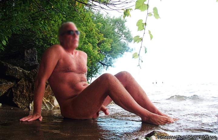 Nice day to be naked by the lake.
