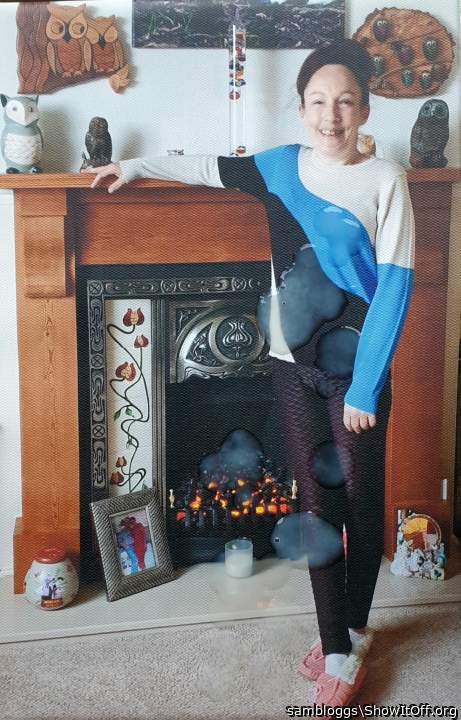 My cum on Sharon's picture.