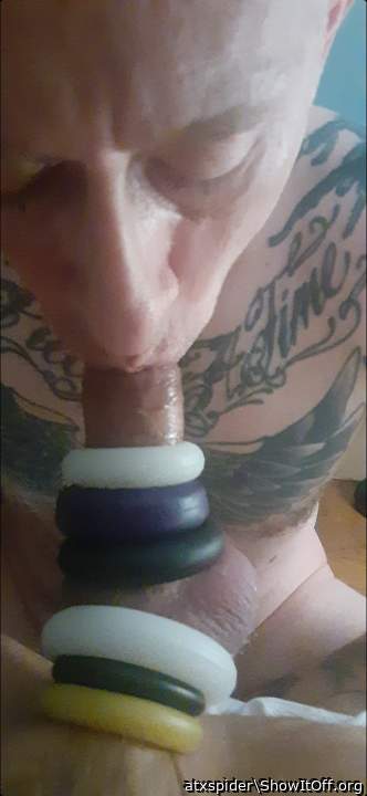 Fingers caressing my knob, thinkin of ur slut lips all over 