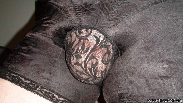 Crotchless Girdle With Lace Panties