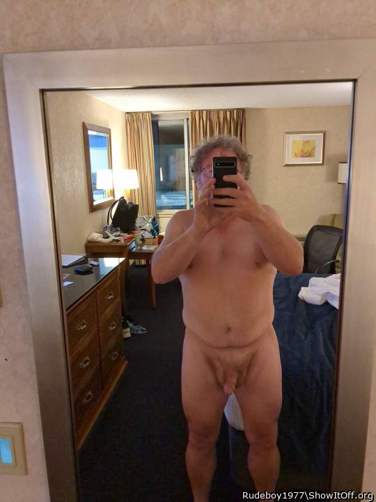 hotel room mirror shot