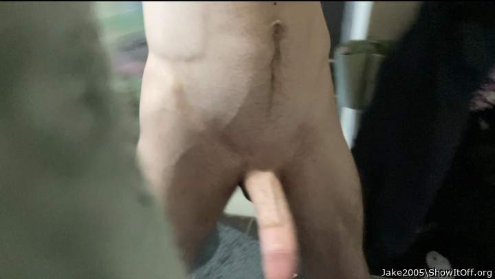 POV milf spying on hung step son getting out of shower