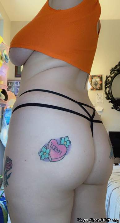 Very nice tattoo on your really beautiful ass