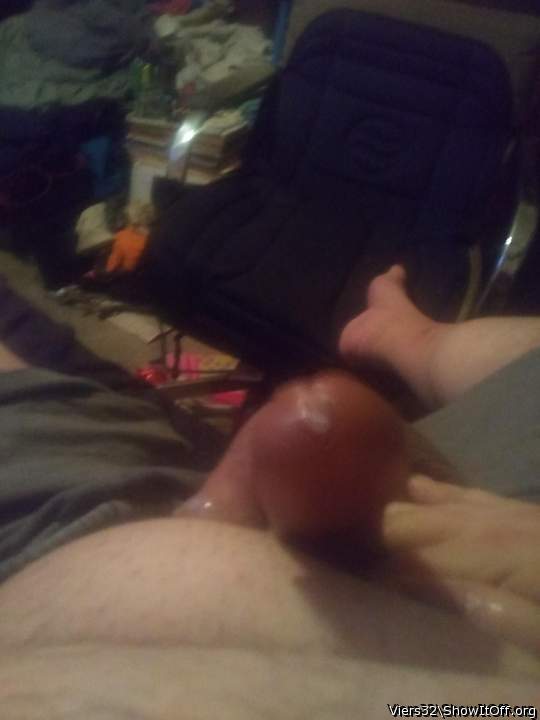 A little cum on the head.