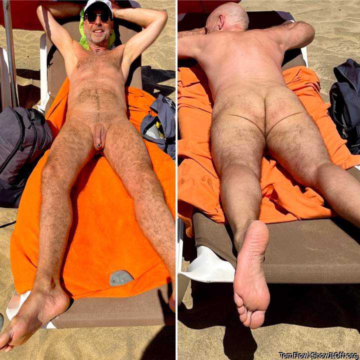 Hans-Jrgen Kunze is naked on the beach