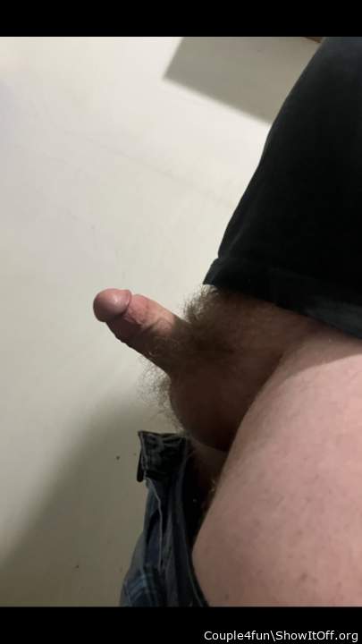 Nice stiff fat cock. You making me want to bend over.  