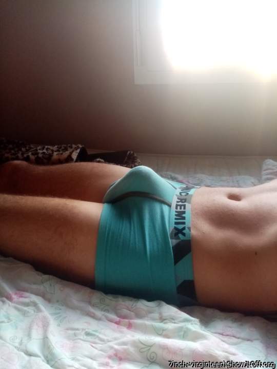 Sexy bulge! I love to start by grabbing your cock through yo