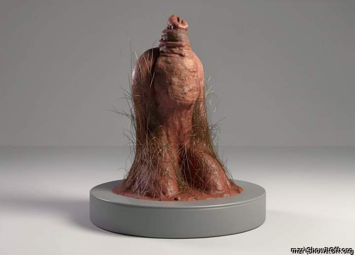Sculpture of the foreskin. Art
