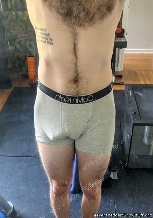 Just a soft morning bulge� nothing to brag about