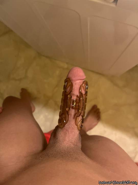 Hair clip on my cock