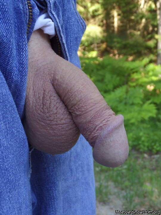 In the woods with my penis exposed......