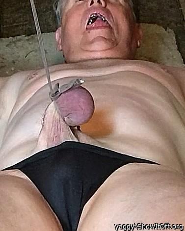 I like a little pain once in a while plus it makes me look like I have a cunt