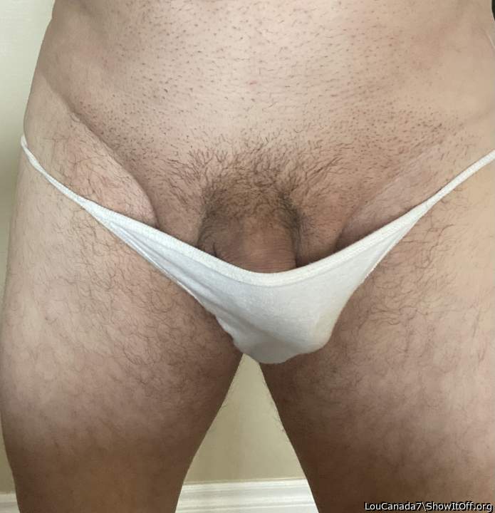 Your cock looks so hot in your sexy little g-string