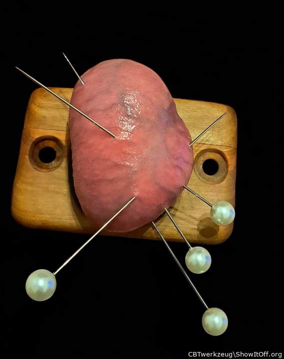 brutal mega Pins driven through the Testicles