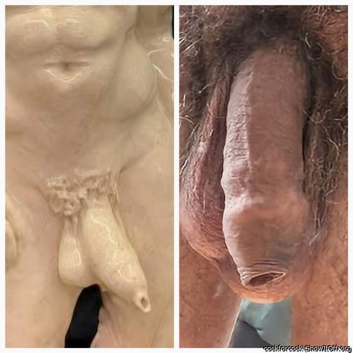 Does he compare with this sculpture?