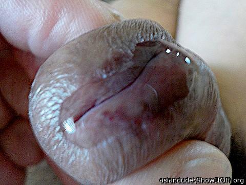 Precum drop oozing out