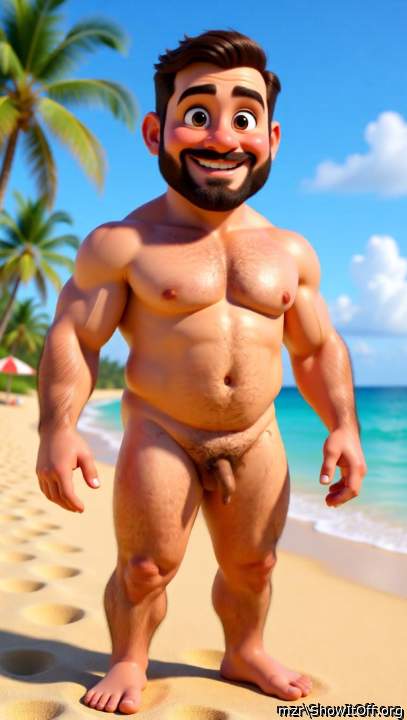 Nice naked body boy with uncut dick long foreskin. Art Style.